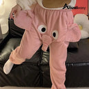 Elefantto™ Calça Moletom Unissex Elefante Inverno